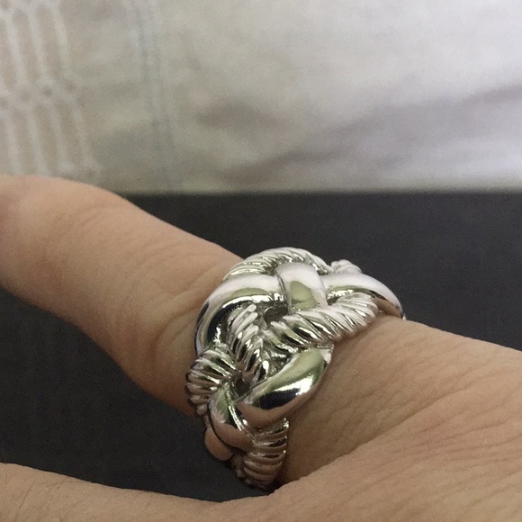 💕Brand New .925 Sterling Silver Rope Basket Weave Ring💕 Sz7💕 - Picture 6 of 7
